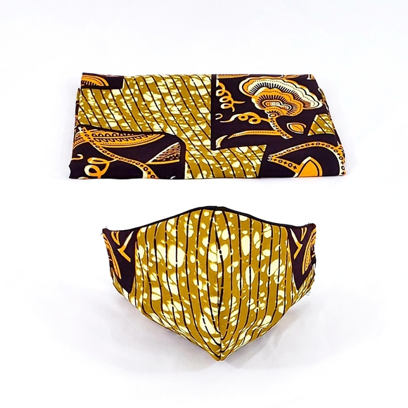 Head Wrap with Face Mask set - Picture 2 of 7